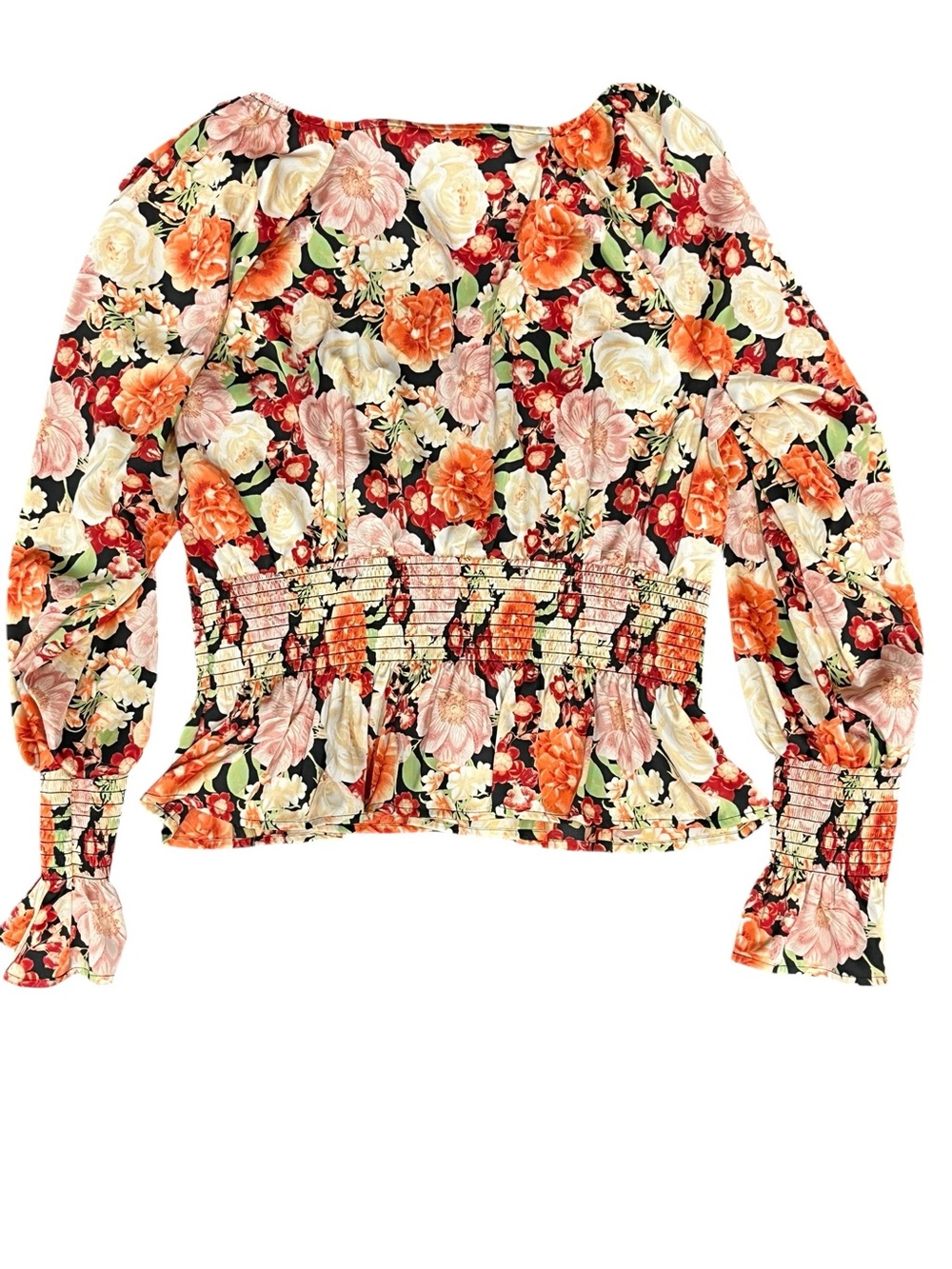 INC International Concepts | Emma Garden Womens Long Sleeve Blouse L - Picture 3 of 7